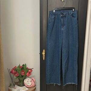 Classic Blue Wide-Leg Jeans